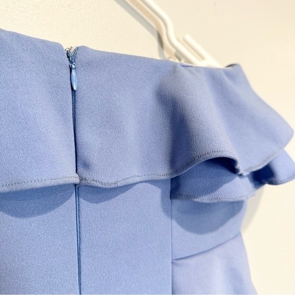 Alexia Admor Lia Ruffle Strapless Sheath Dress, Baby Blue, Size 2 - Picture 5 of 9